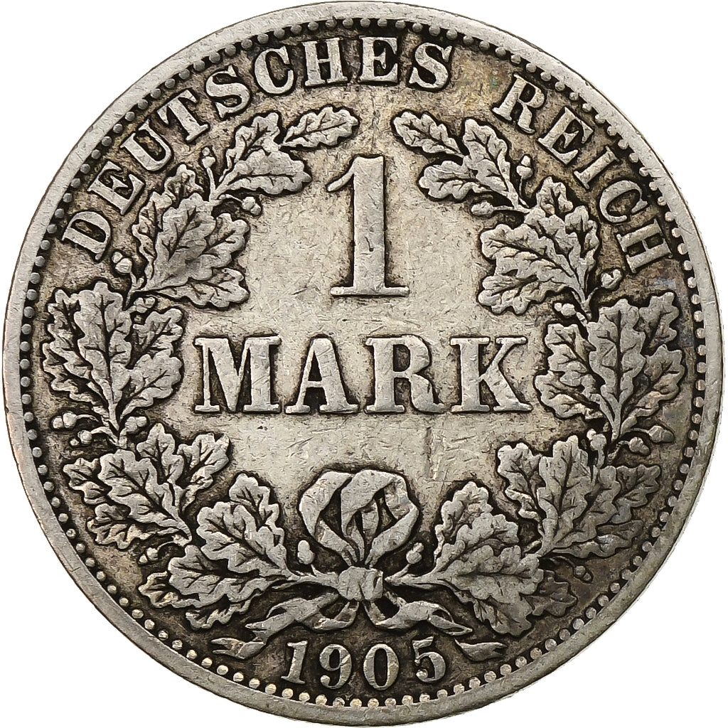 GERMANY - EMPIRE, Wilhelm II, Mark, 1905, Berlin, Silver, EF(40-45), KM:14
