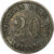 GERMANY - EMPIRE, Wilhelm I, 20 Pfennig, 1875, Munich, Silver, EF(40-45), KM:5