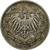 ALEMANIA - IMPERIO, 1/2 Mark, 1907, Munich, Plata, BC+, KM:17