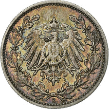 GERMANY - EMPIRE, 1/2 Mark, 1912, Muldenhütten, Silver, EF(40-45), KM:17