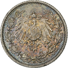 GERMANIA - IMPERO, 1/2 Mark, 1915, Karlsruhe, Argento, SPL-, KM:17
