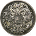 Russie, Nicholas II, 15 Kopeks, 1912, Saint-Pétersbourg, Argent, TB+, KM:21a.2