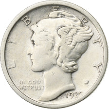 United States, Dime, Mercury, 1920, U.S. Mint, Silver, VF(30-35), KM:140