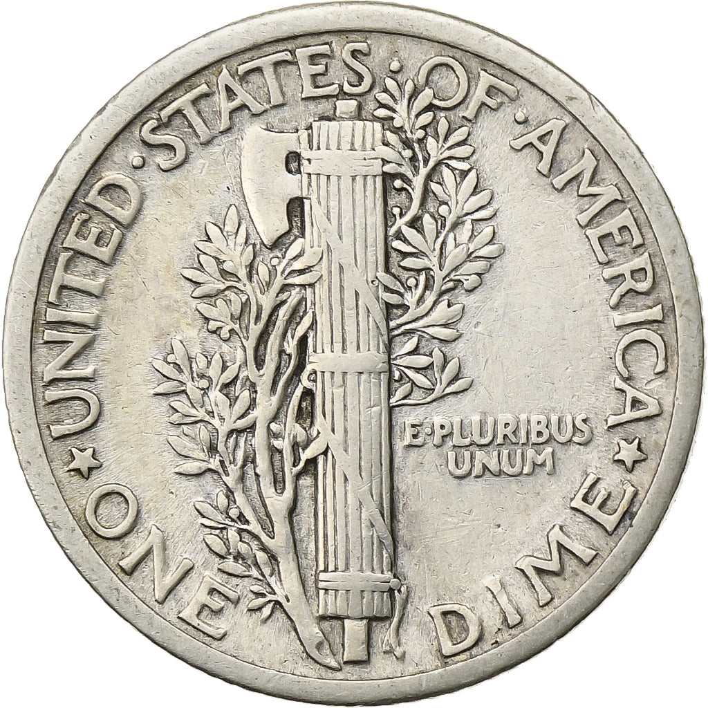 United States, Dime, Mercury, 1920, U.S. Mint, Silver, VF(30-35), KM:140