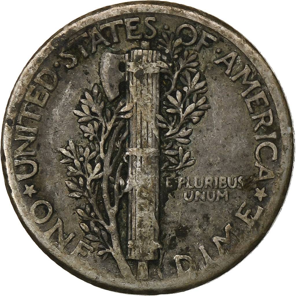 United States, Dime, Mercury Dime, 1934, U.S. Mint, Silver, VF(20-25), KM:140