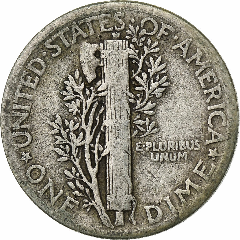 Estados Unidos da América, Dime, Mercury Dime, 1942, U.S. Mint, Prata