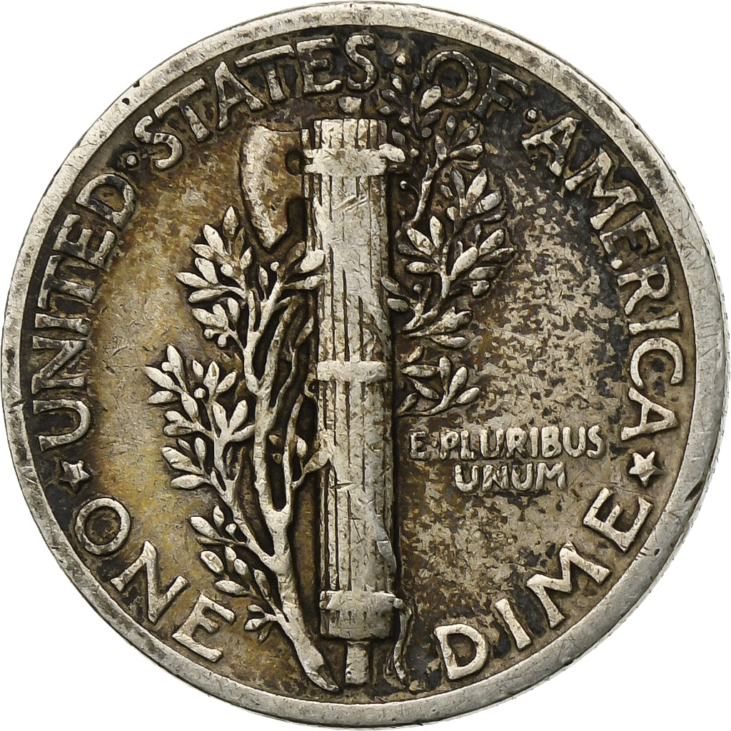 USA, Mercury Dime, 1943, Philadelphia, Srebro, VF(30-35)