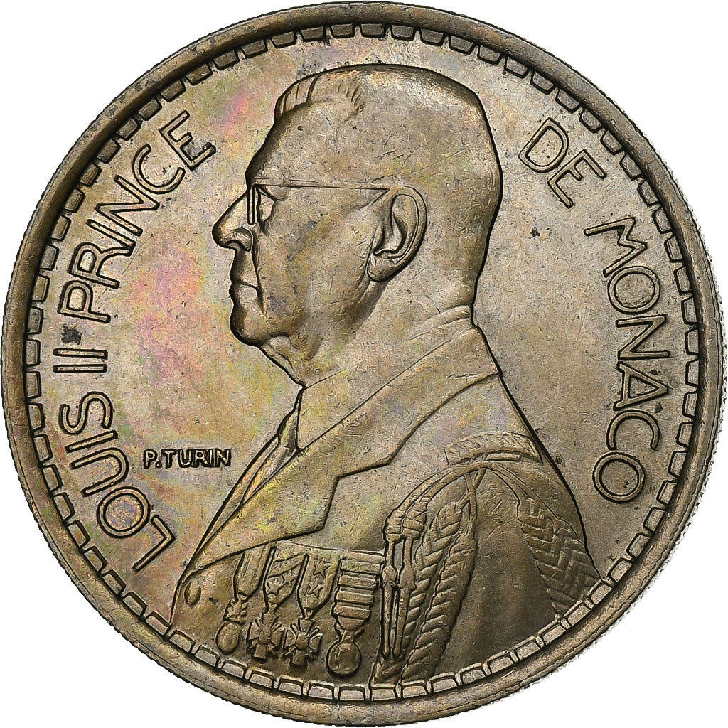 Mónaco, Louis II, 20 Francs, 1947, Paris, Cobre - níquel, EBC, KM:124