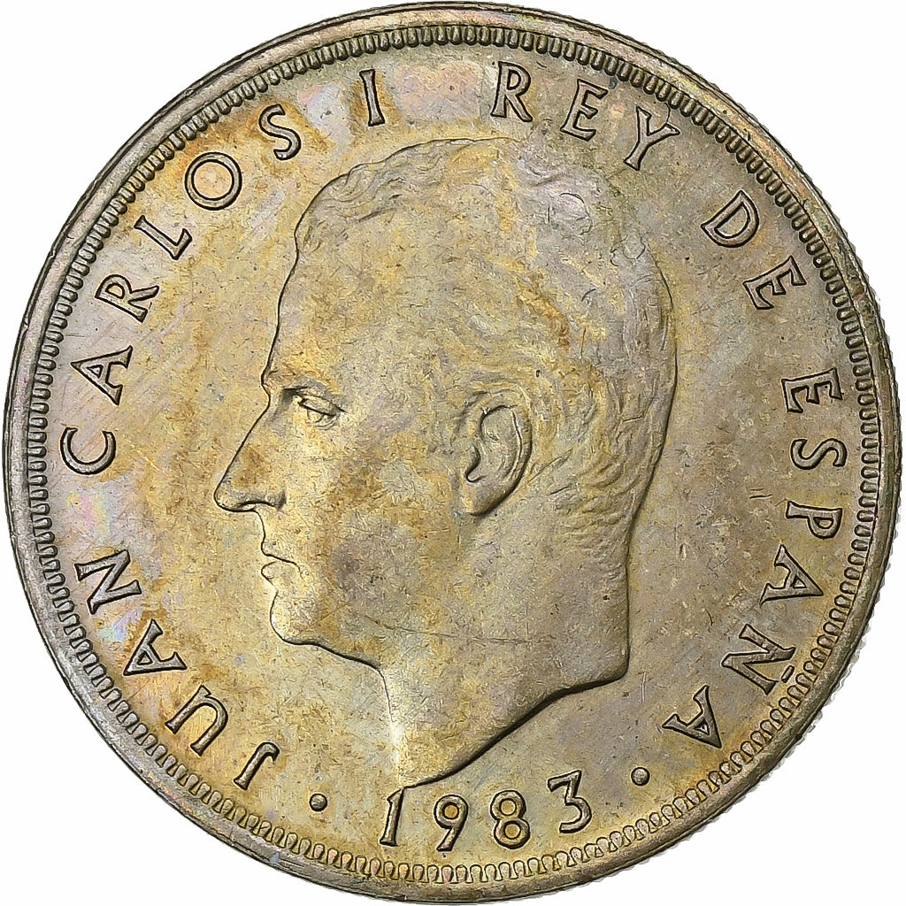 Spanien, Juan Carlos I, 5 Pesetas, 1983, Kupfer-Nickel, VZ, KM:823