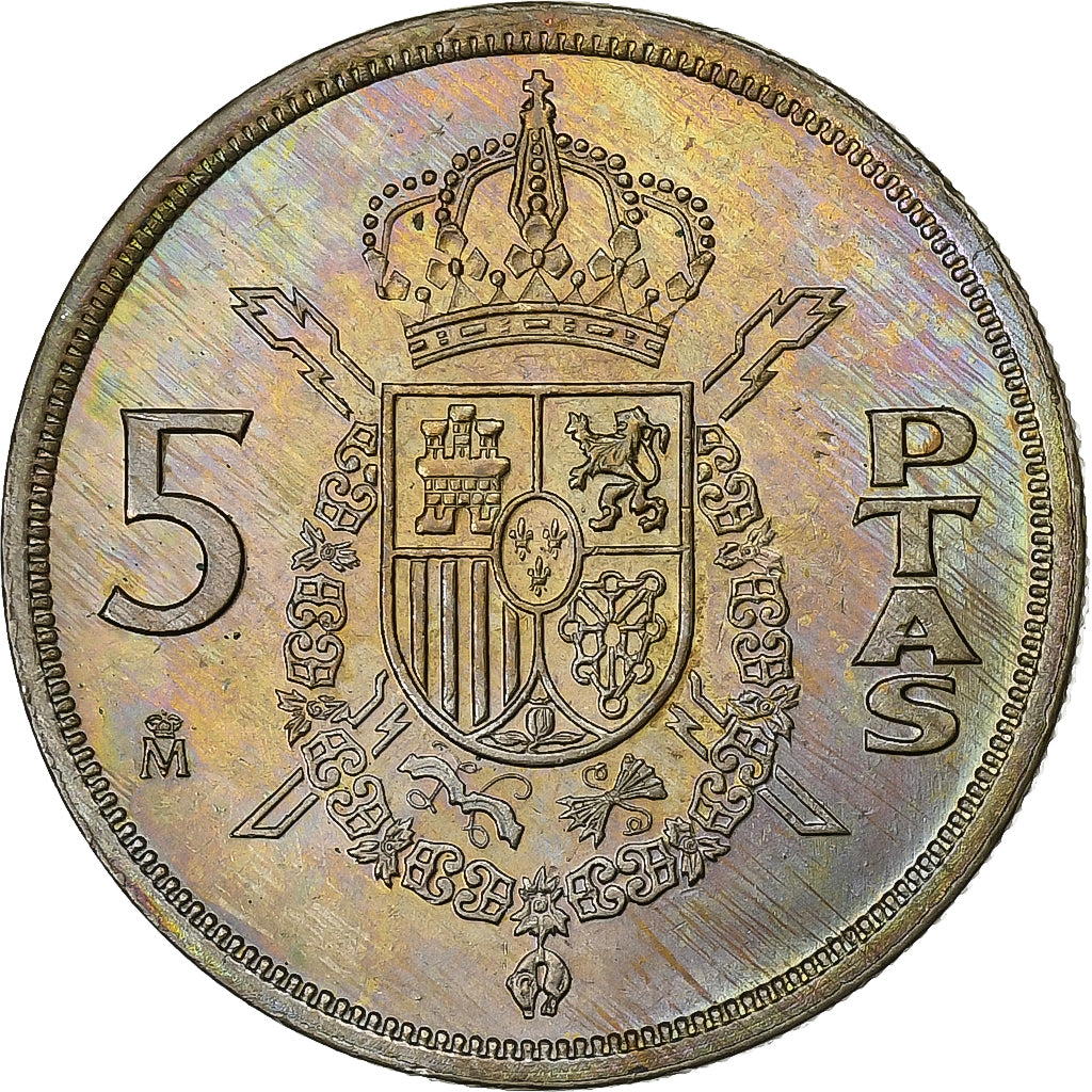 Spanien, Juan Carlos I, 5 Pesetas, 1983, Kupfer-Nickel, VZ, KM:823