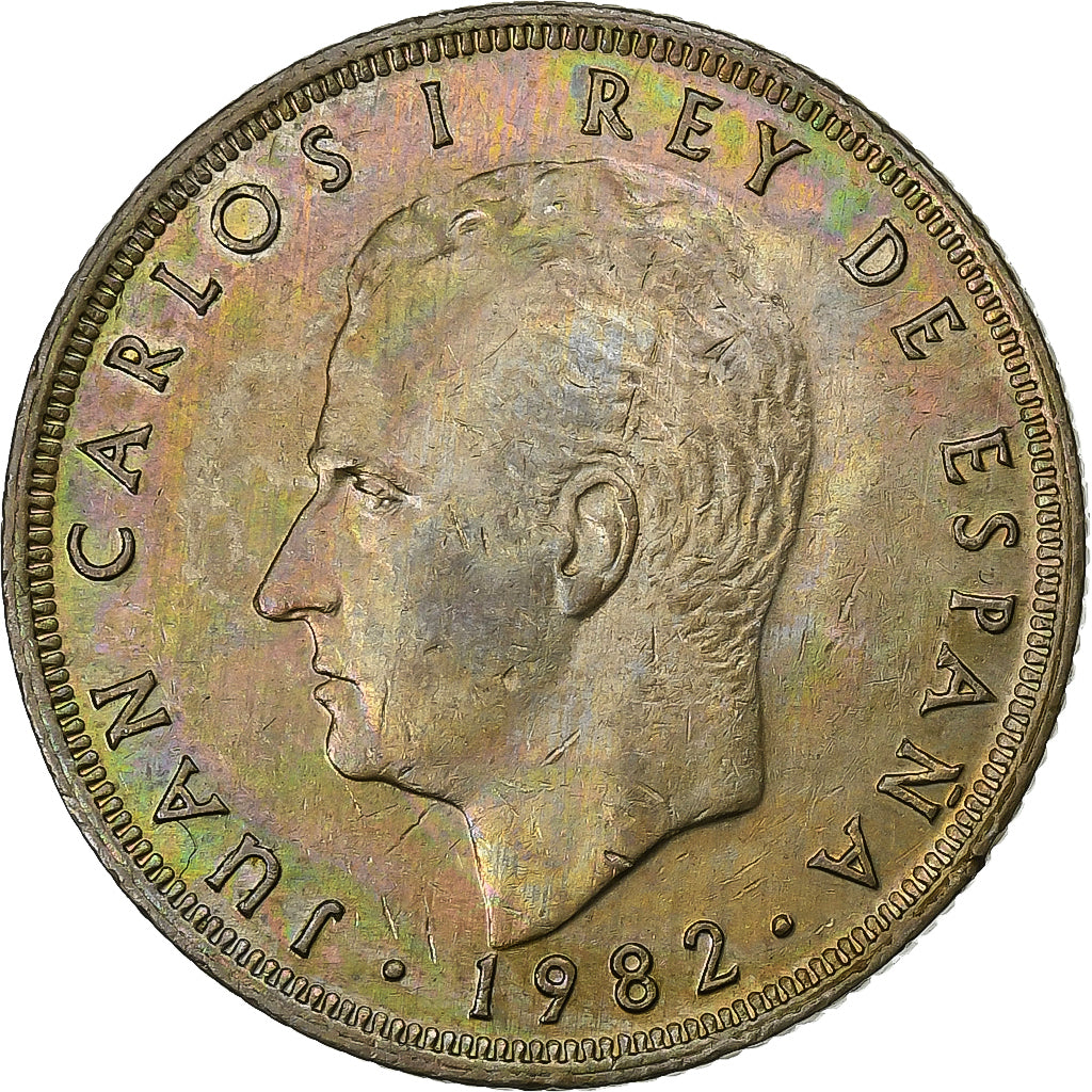 Spain, Juan Carlos I, 25 Pesetas, 1982, Copper-nickel, AU(50-53), KM:824