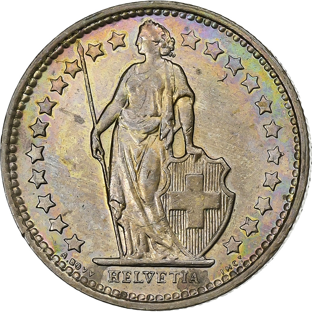 Svizzera, 1/2 Franc, 1972, Bern, Rame-nichel, SPL, KM:23a.1