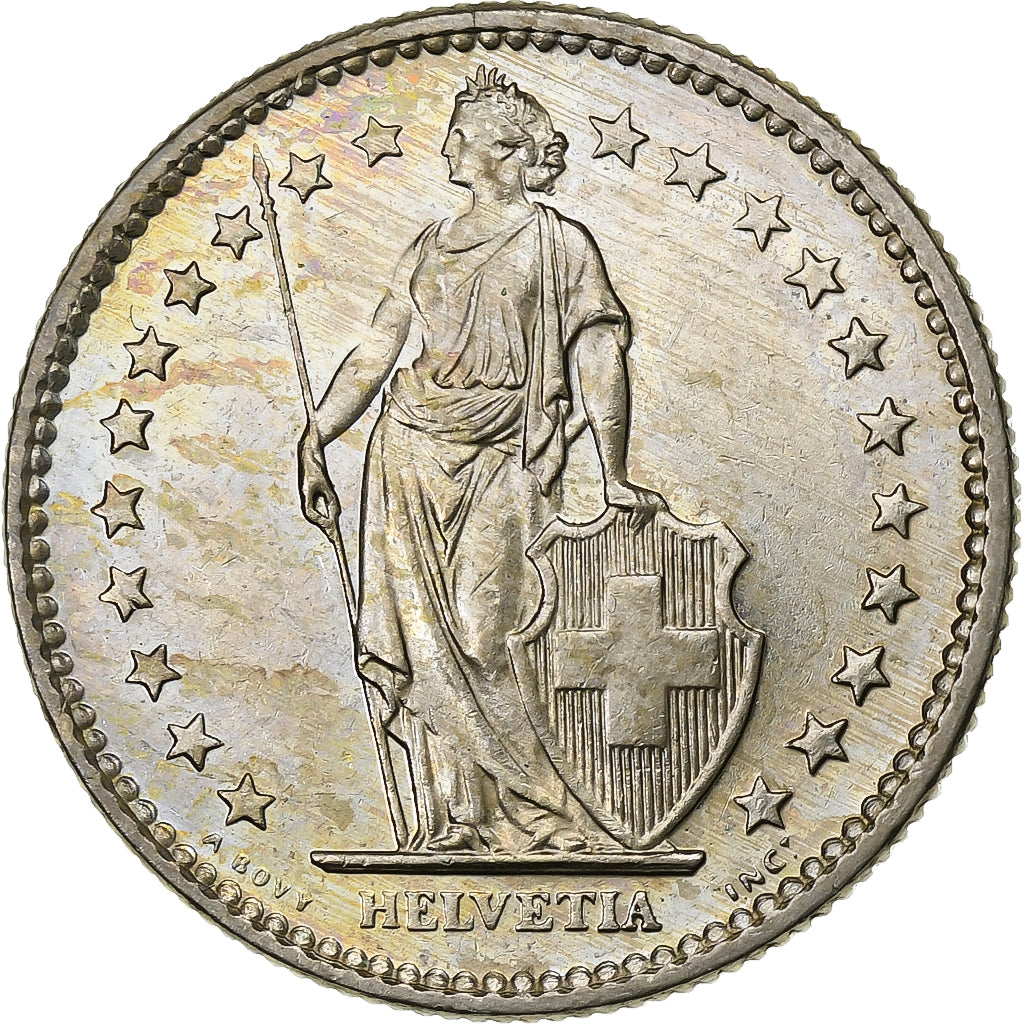 Suiza, 2 Francs, 1976, Bern, Cobre - níquel, EBC+, KM:21a.1