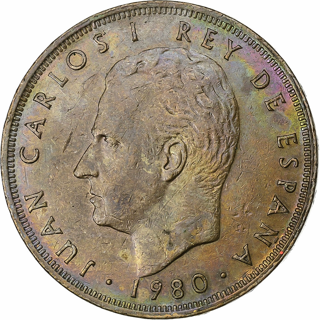 Spanien, Juan Carlos I, 25 Pesetas, 1980 (81), Madrid, Cupronickel, SS, KM:818