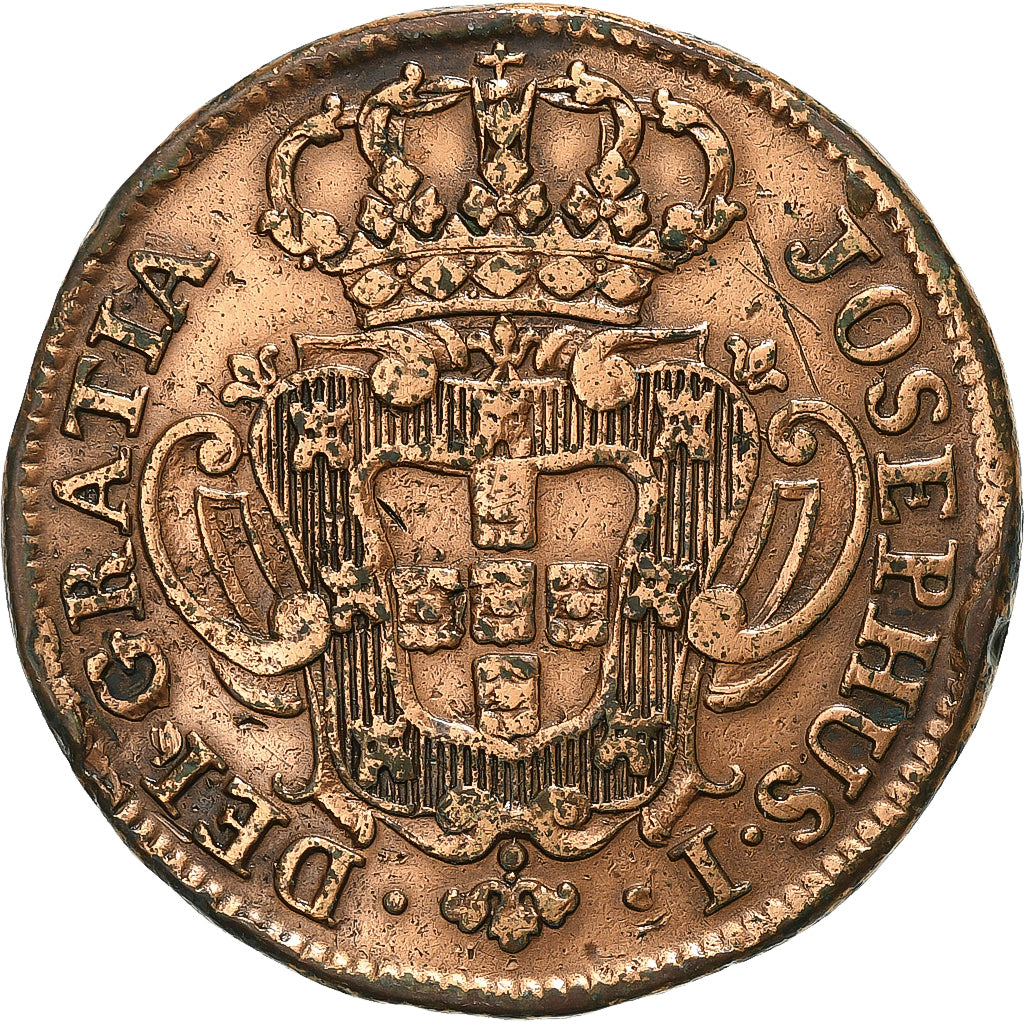 Brazil, Jose I, 10 Reis, 1776, Copper, VF(20-25), KM:174.2
