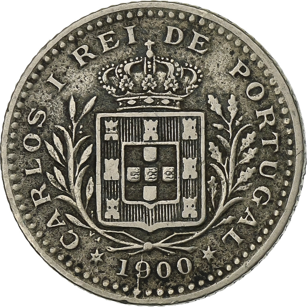 Portugal, Carlos I, 50 Reis, 1900, Copper-nickel, VF(30-35), KM:545