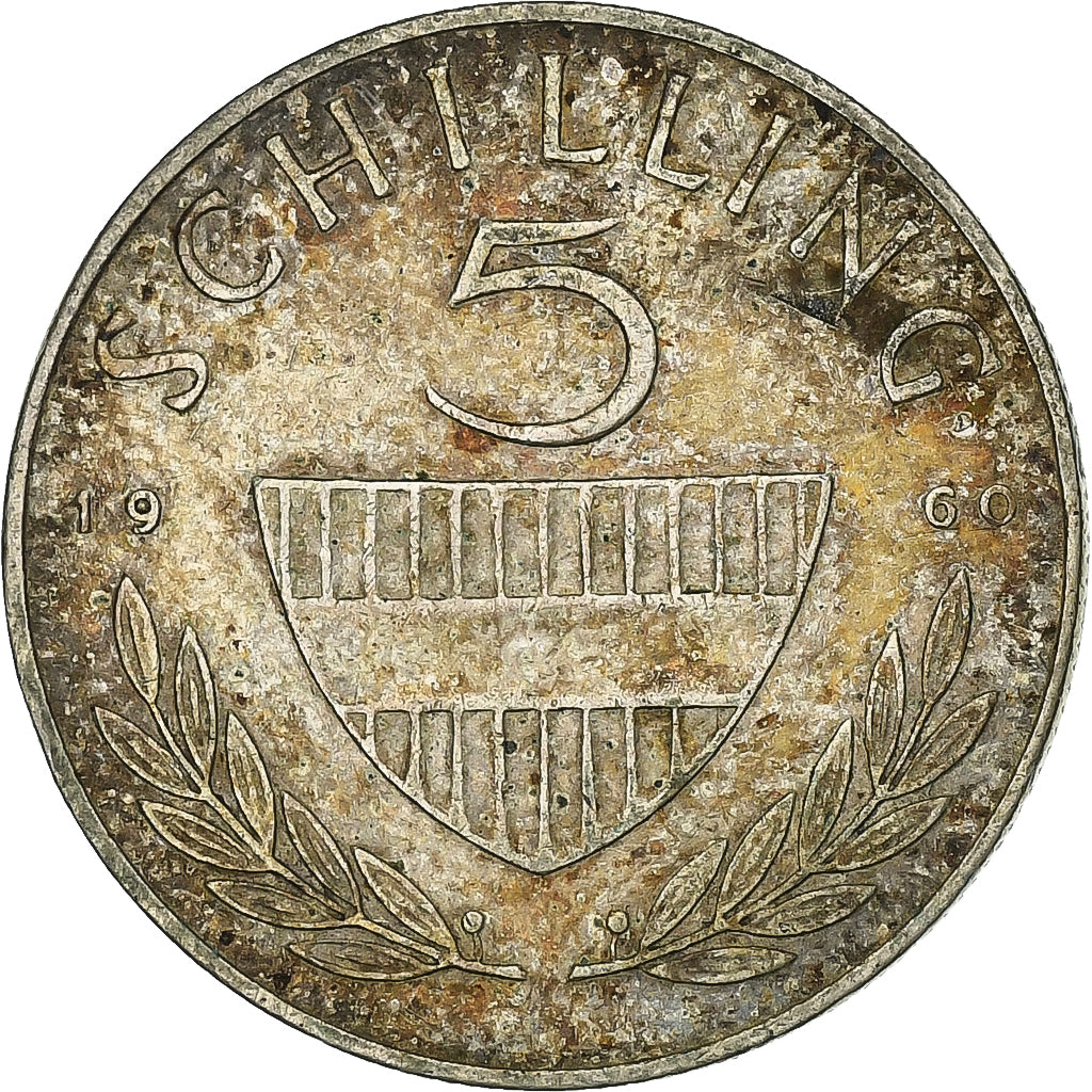 Austria, 5 Schilling, 1960, Vienna, Srebro, VF(30-35)