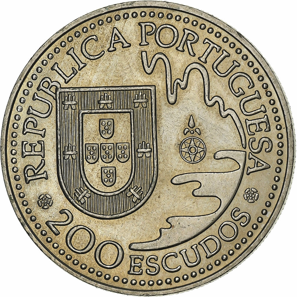 Portugal, 200 Escudos, Tanegashima, 1993, Lisbonne, Cupro-nickel, SPL