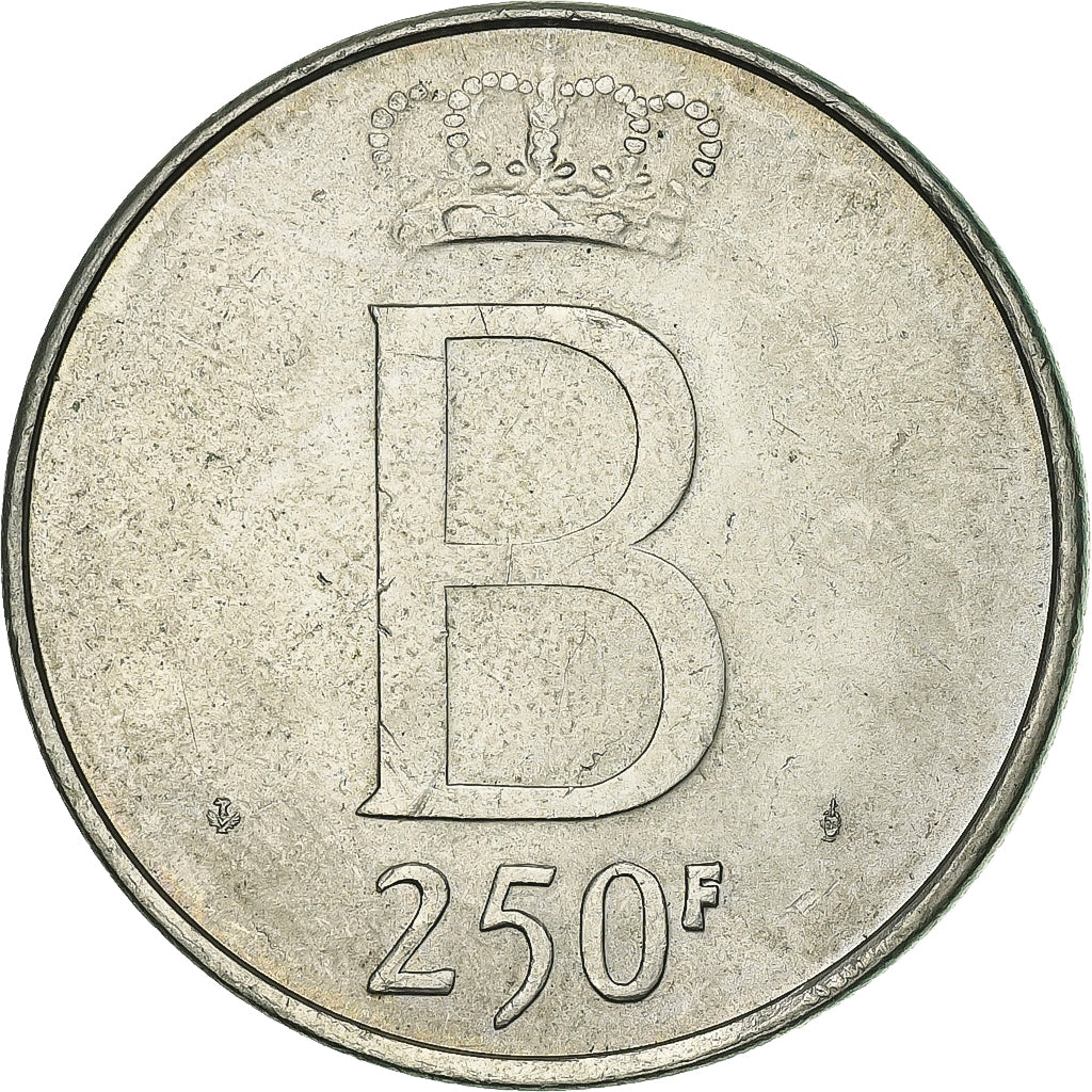 Belgium, Baudouin I, 250 Francs, 1976, Brussels, Silver, EF(40-45)