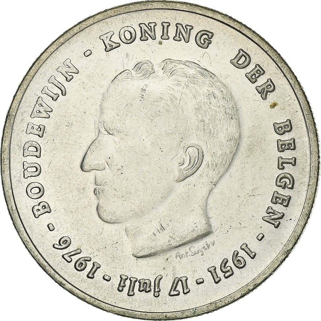 Belgium, Baudouin I, 250 Francs, 1976, Brussels, Silver, AU(50-53)