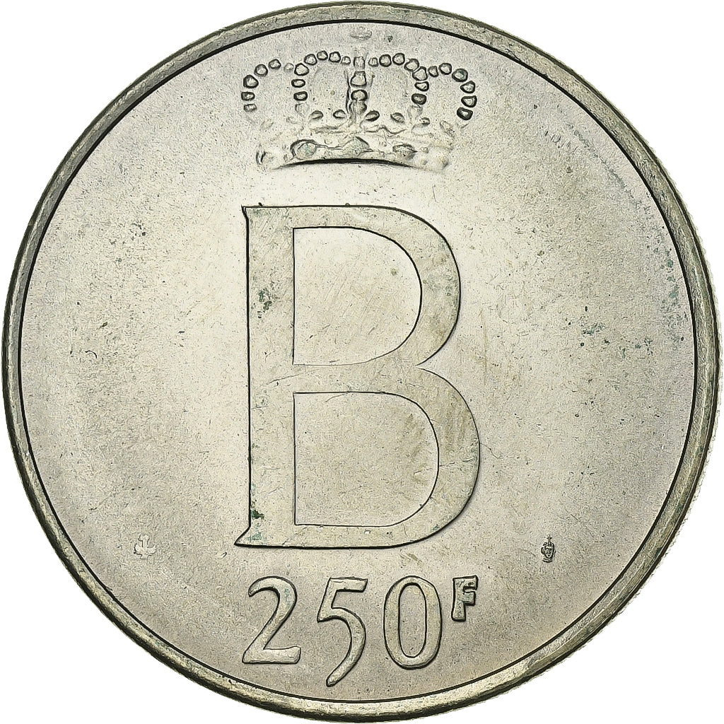 Belgium, Baudouin I, 250 Francs, 1976, Brussels, Silver, AU(50-53)