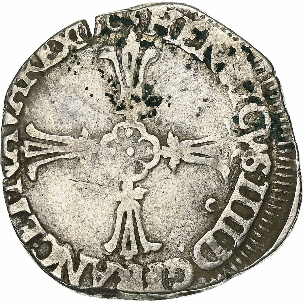 France, Henri IV, 1/8 Ecu, 1603, Rennes, Silver, VF(30-35), Sombart:4688