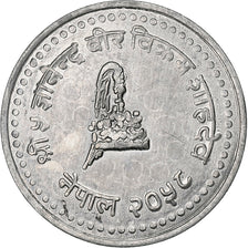 Népal, SHAH DYNASTY, Gyanendra Bir Bikram, 50 Paisa, 2001, Aluminium, SPL