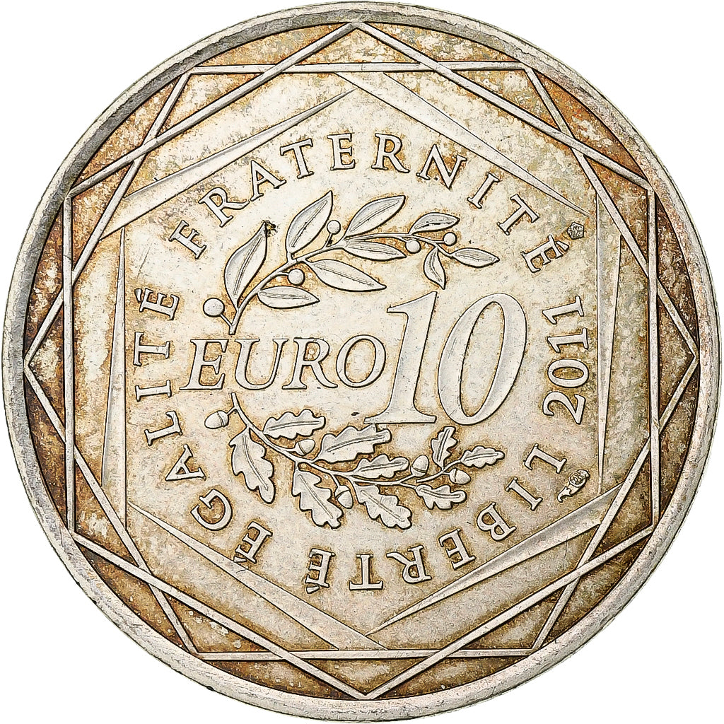 France, 10 Euro, Bretagne, 2011, Paris, Argent, TTB+, KM:1730