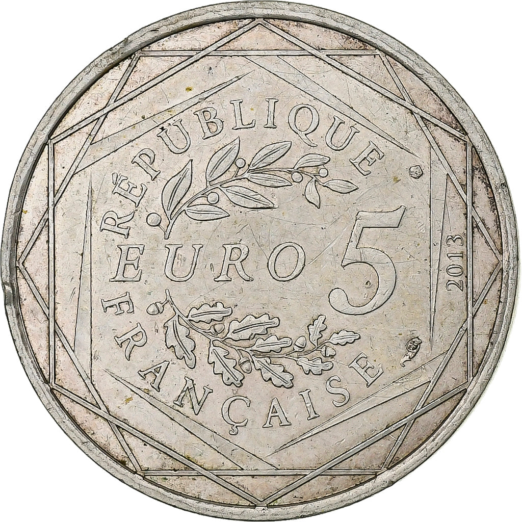 France, 5 Euros, 2013, Argent, TB+, Gadoury:EU647
