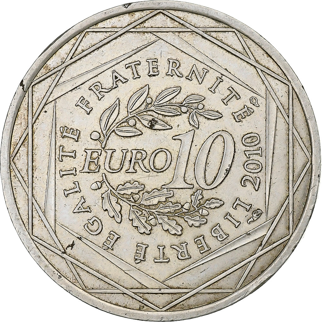 France, 10 Euro, Euros des régions, Guyane, 2010, Argent, TTB, KM:1654