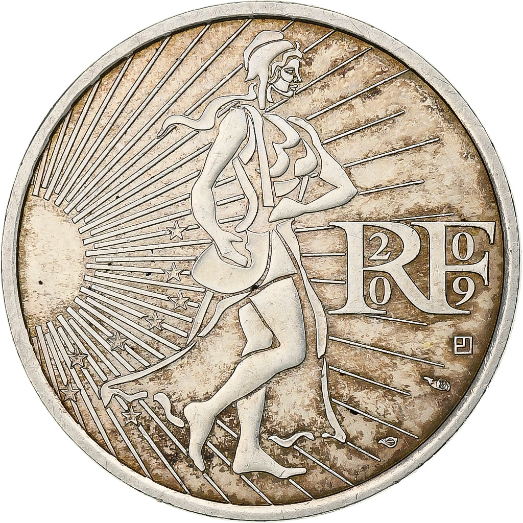 France, 10 Euro, 2009, Paris, Silver, AU(55-58), KM:1580