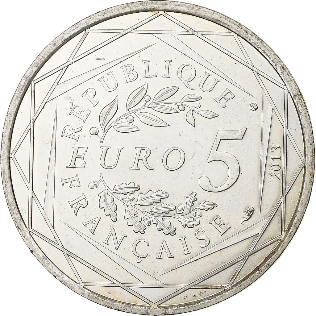 France, 5 Euros, Liberté, 2013, Silver, MS(63), Gadoury:EU647