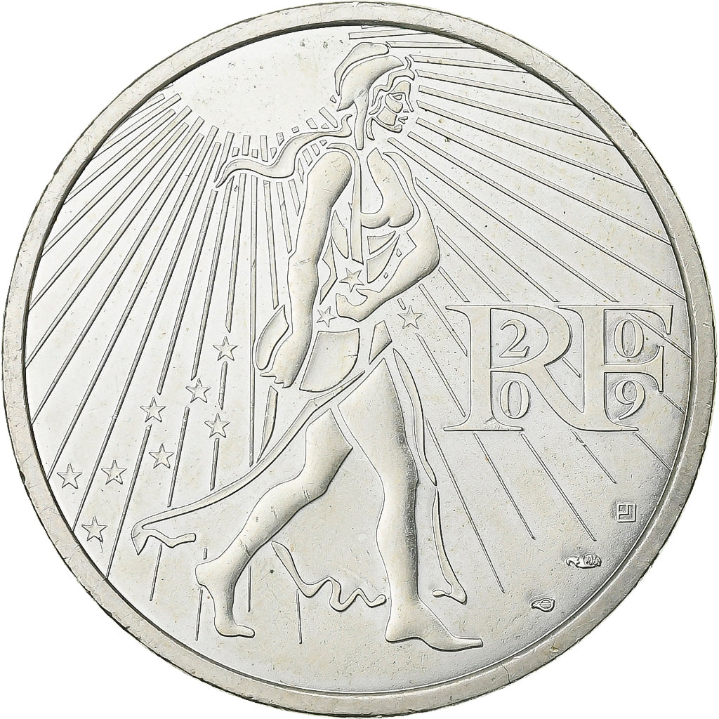 France, 25 Euro, Semeuse, 2009, MDP, Silver, MS(63)
