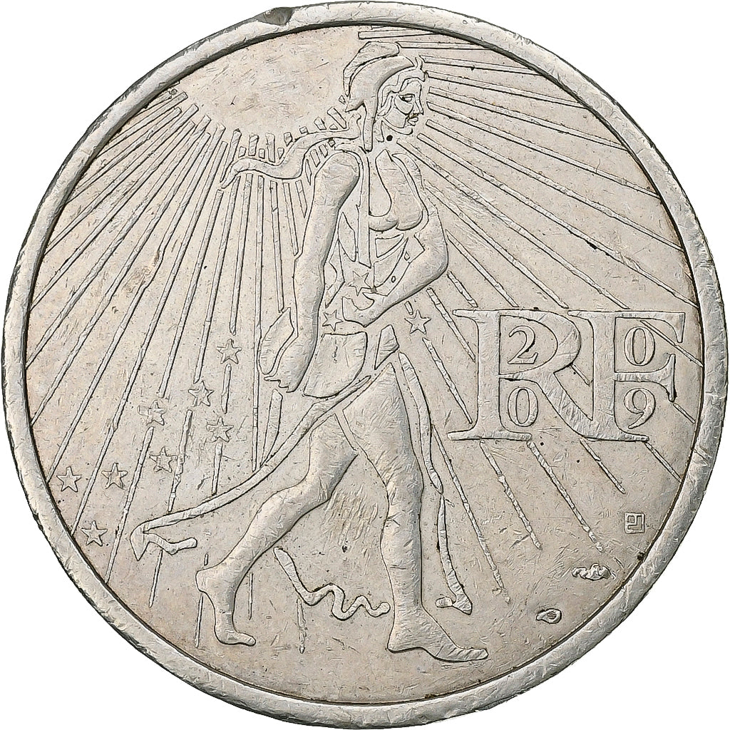 France, 25 Euro, Semeuse, 2009, MDP, Silver, EF(40-45)