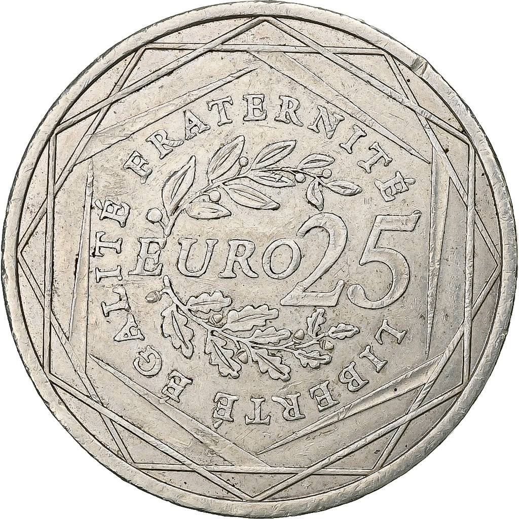 France, 25 Euro, Semeuse, 2009, MDP, Silver, EF(40-45)