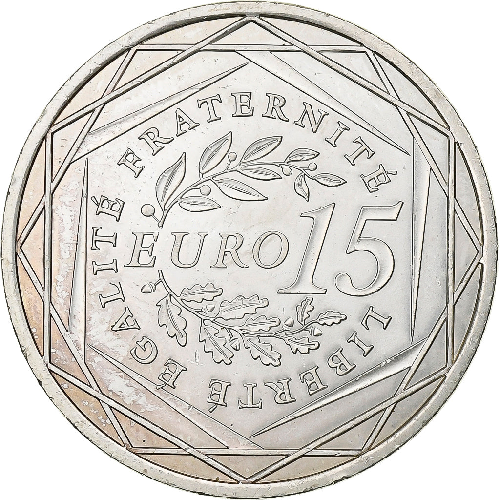 Francja, 15 Euro, 2008, Srebro, MS(63), Gadoury:EU288, KM:1535