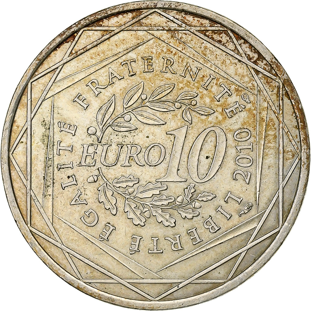 France, 10 Euro, 2010, Bretagne, EF(40-45), Silver, KM:1648