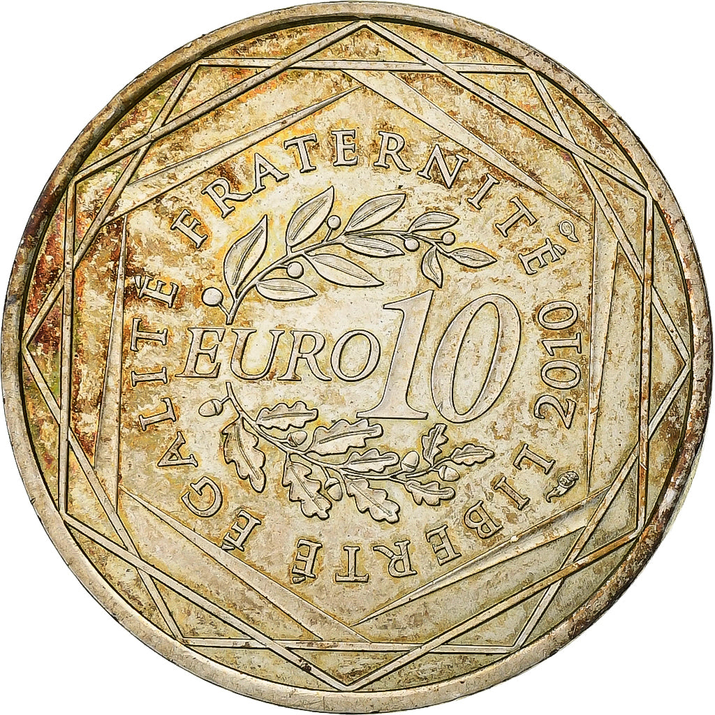 France, 10 Euro, Bretagne, 2010, Silver, AU(50-53), KM:1648