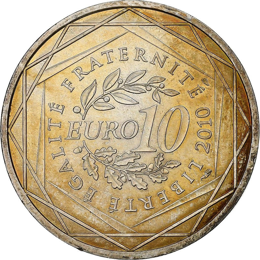 France, 10 Euro, Pays De La Loire, 2010, Paris, Silver, MS(60-62), KM:1665