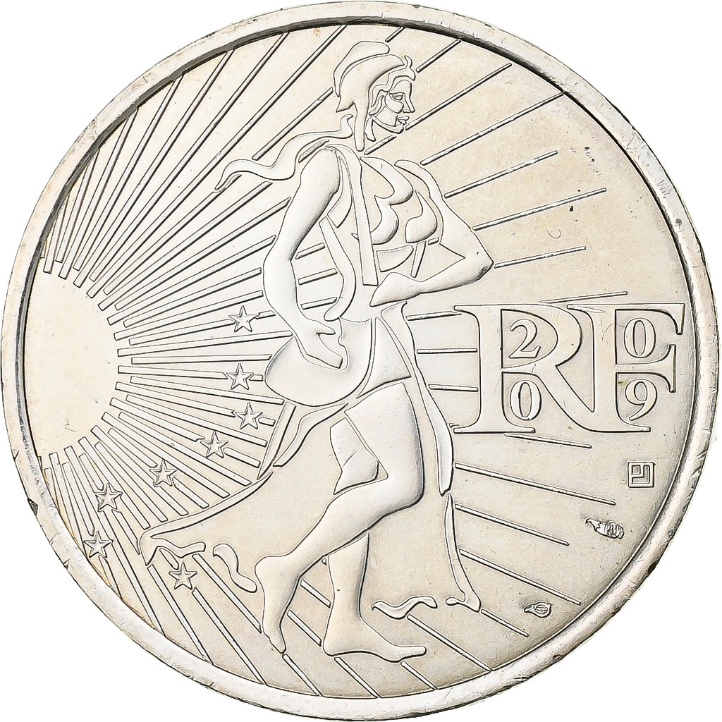 France, 10 Euro, 2009, Silver, MS(60-62), Gadoury:EU337, KM:1580