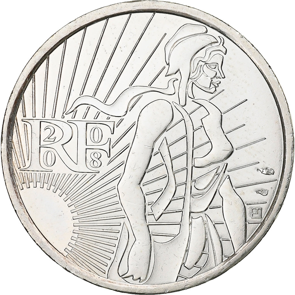 France, 5 Euro, Semeuse, 2008, Paris, Silver, MS(60-62)
