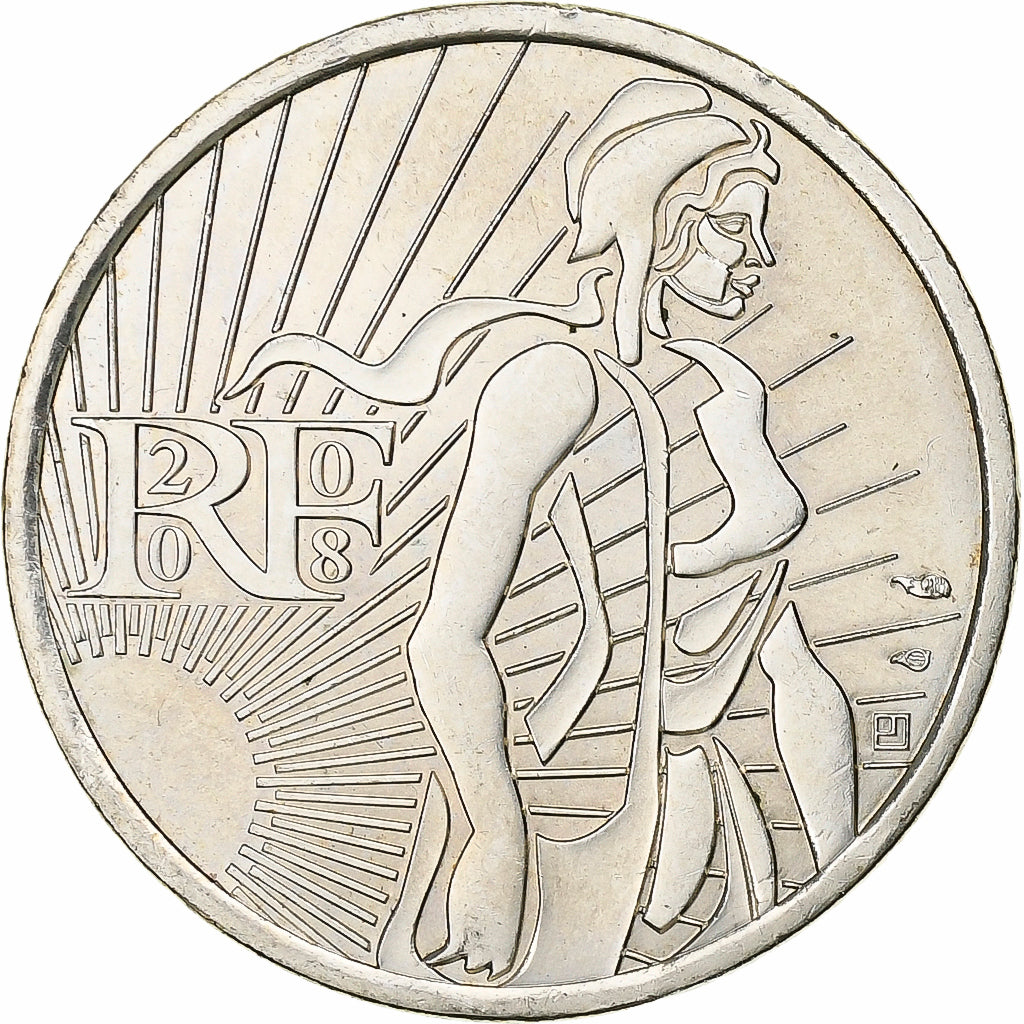 Francia, 5 Euro, Semeuse, 2008, Paris, Plata, SC
