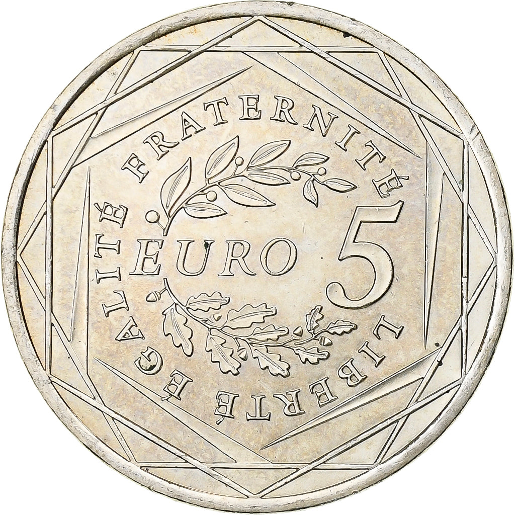 Francia, 5 Euro, Semeuse, 2008, Paris, Plata, SC