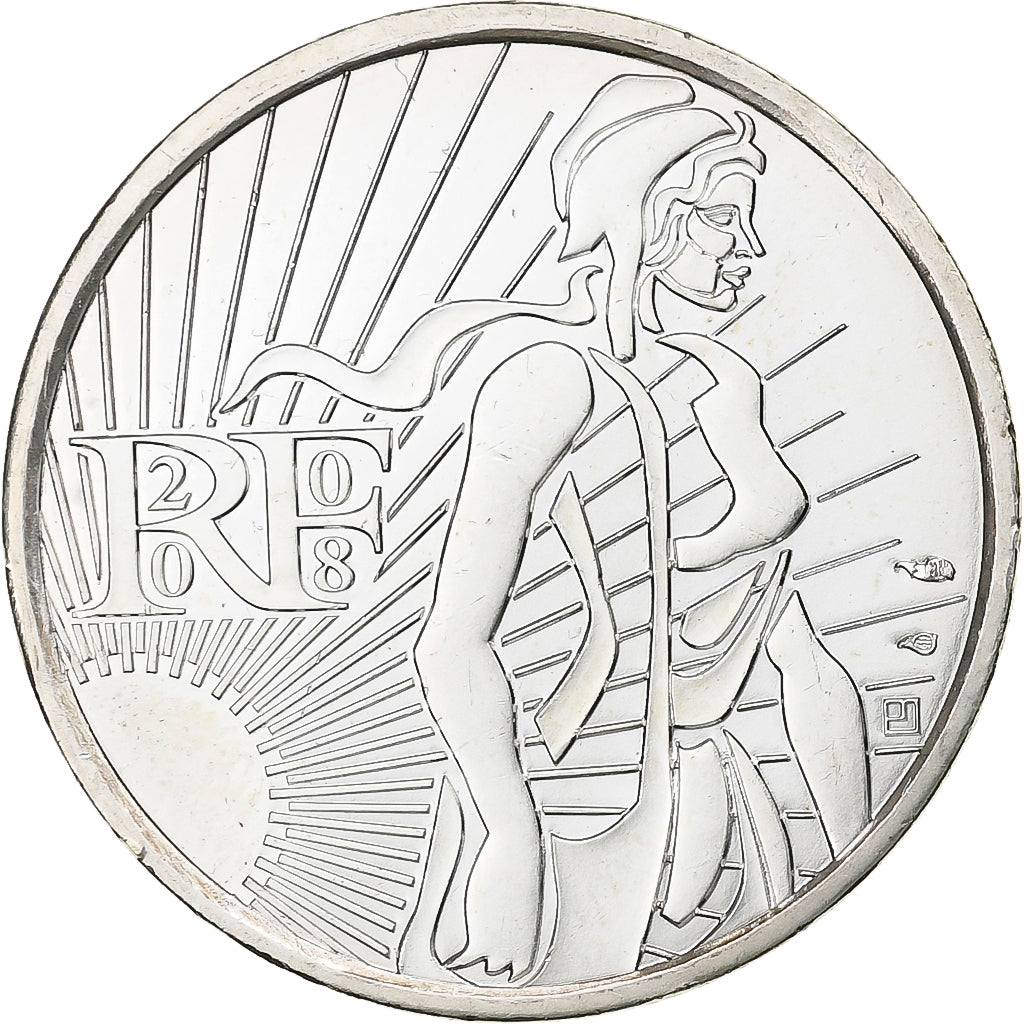 France, 5 Euro, Semeuse, 2008, Paris, Silver, MS(63)