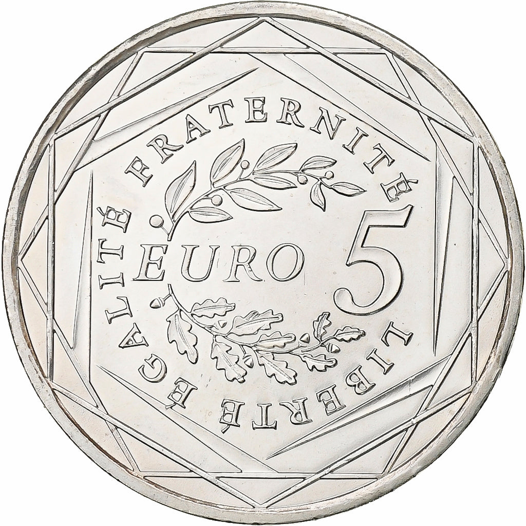 France, 5 Euro, Semeuse, 2008, Paris, Silver, MS(63)