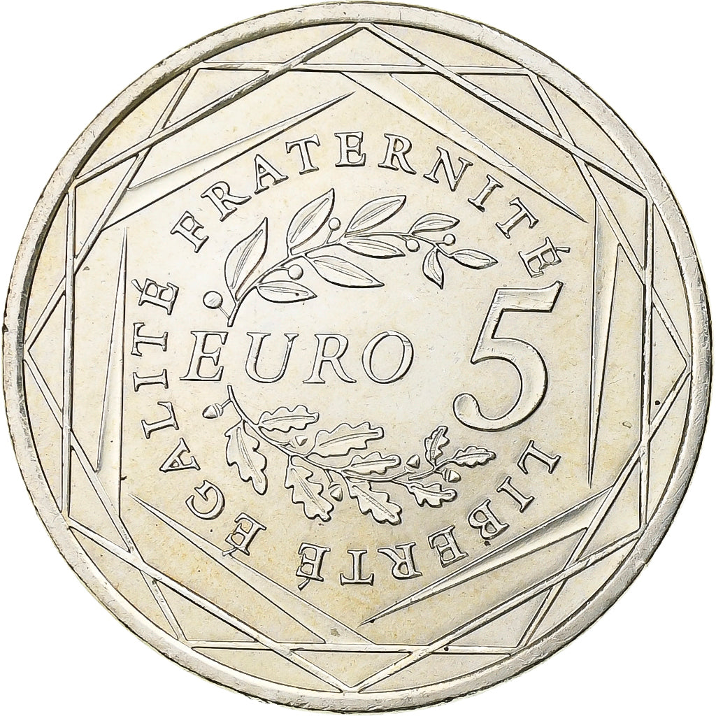France, 5 Euro, Semeuse, 2008, Paris, Silver, MS(64)