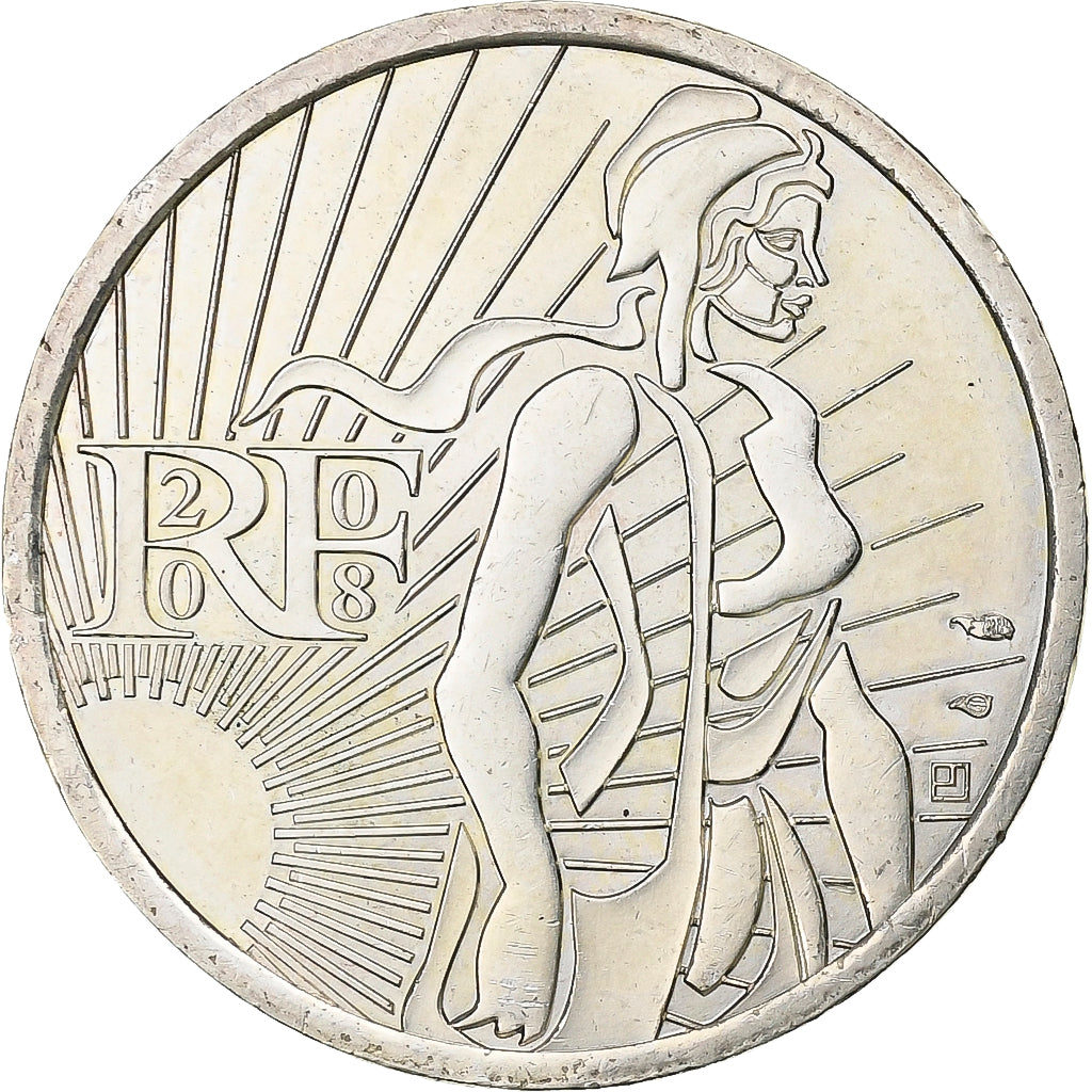 France, 5 Euro, Semeuse, 2008, Paris, Silver, MS(64)