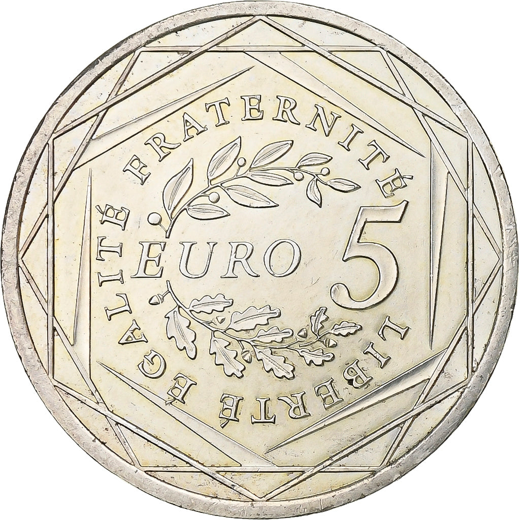 France, 5 Euro, Semeuse, 2008, Paris, Silver, MS(64)