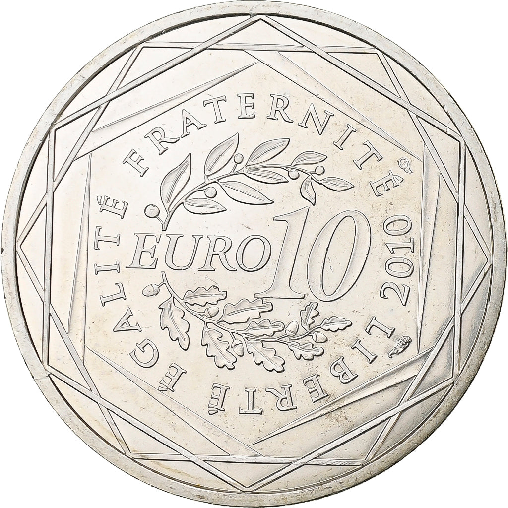 France, 10 Euro, Pays De La Loire, 2010, Paris, Silver, MS(60-62), KM:1665