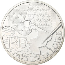 France, 10 Euro, Pays De La Loire, 2010, Paris, Silver, MS(63), KM:1665